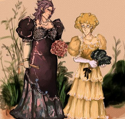 full body, two characters full body, two characters